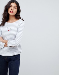 Футболка в полоску с вышивкой Tommy Hilfiger Tommy x Love - Синий