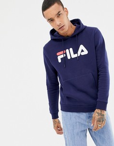 Темно-синий худи с логотипом Fila Axel - Серый