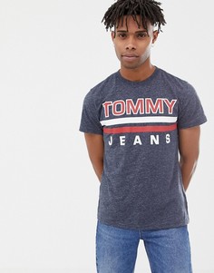 Футболка в полоску с логотипом Tommy Hilfiger - Серый