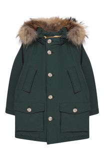 Парка с меховой отделкой на капюшоне Woolrich