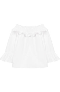 Хлопковая блуза с открытыми плечами Polo Ralph Lauren