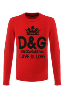 Кашемировый джемпер с принтом Dolce & Gabbana