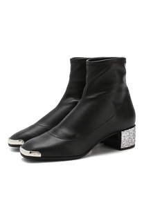 Кожаные ботильоны Augustine на декорированном каблуке Giuseppe Zanotti Design