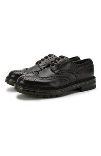 Кожаные дерби с брогированием Santoni