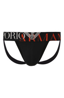 Хлопковые трусы-джоки на широкой резинке Emporio Armani