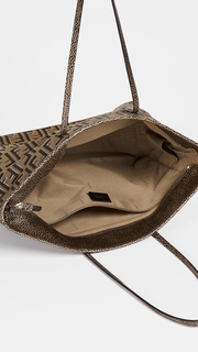 What Goes Around Comes Around Fendi Brown Zucca Roll Bag