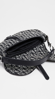 What Goes Around Comes Around Dior Black Canvas Saddle Bag
