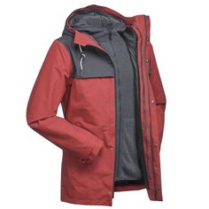 Мужская Куртка 3 В 1 Для Походов И Путешествий Travel 100 Красная Quechua