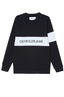 Черный свитшот с надписью Calvin Klein