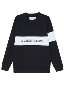 Черный свитшот с надписью Calvin Klein