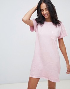 Платье-футболка Abercrombie & Fitch Chase Destroy - Розовый
