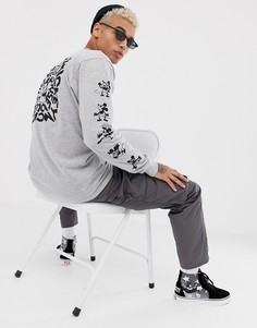 Серый лонгслив Vans x Mickey Mouse VN0A3IK6ATH1 - Серый