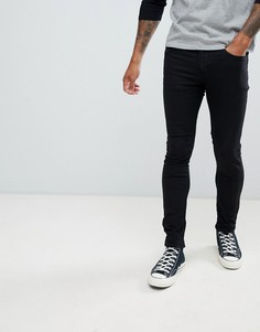 Черные супероблегающие джинсы Pull&Bear - Черный