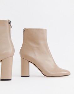 Кожаные полусапожки ASOS DESIGN Embrace - Рыжий