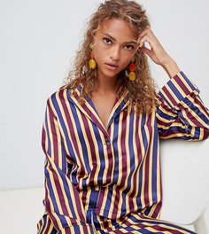 Атласная рубашка в полоску Reclaimed Vintage Inspired - Мульти