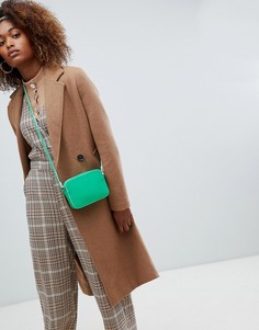 Бежевое пальто с двумя пуговицами Bershka - Бежевый