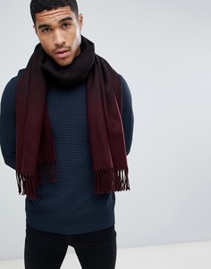 Бордовый шарф с эффектом омбре ASOS DESIGN - Красный