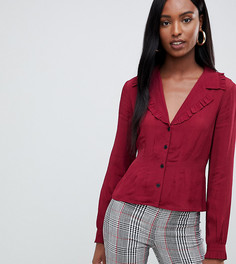Приталенная блузка с воротником ASOS DESIGN Tall - Красный