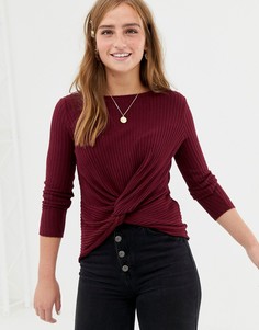 Бордовый топ в рубчик New Look - Красный