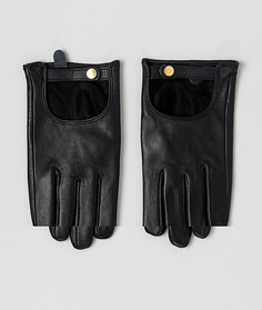 Кожаные перчатки для сенсорных экранов ASOS DESIGN - Черный