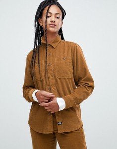 Вельветовая рубашка бойфренда Dickies - Коричневый