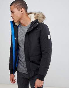 Короткая парка с искусственным мехом на капюшоне Jack & Jones Originals - Черный