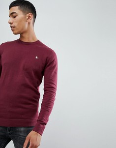 Бордовый джемпер с круглым вырезом Jack Wills Seabourne - Красный