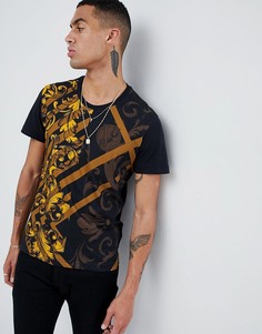 Футболка с принтом в стиле барокко Versace Jeans - Желтый