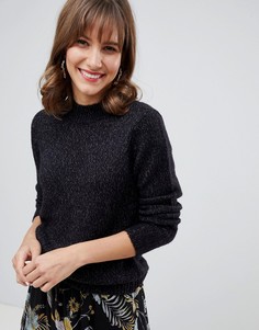 Вязаный джемпер с высоким воротом Vero Moda - Черный