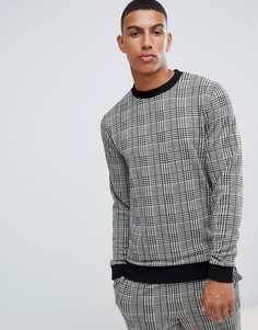 Серый свитшот в клетку ASOS DESIGN - Серый