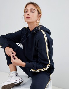 Худи с полосками Pull&Bear - Темно-синий