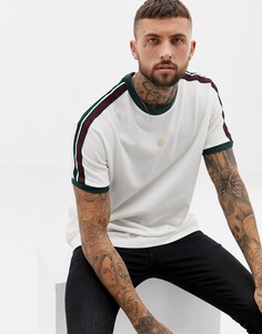 Футболка кремового цвета с полосками Bershka - Кремовый