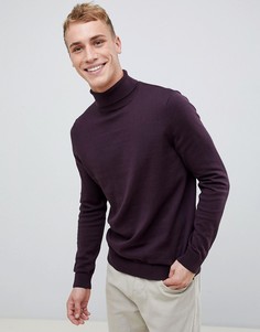 Фиолетовый джемпер с отворачивающимся воротником New Look - Фиолетовый