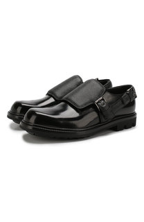 Кожаные монки с двумя пряжками Giorgio Armani