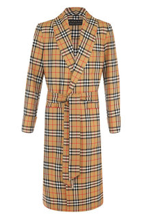 Шерстяное пальто-халат в клетку Vintage Check Burberry