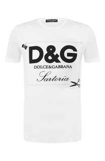 Хлопковая футболка с принтом Dolce & Gabbana