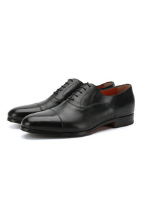 Кожаные оксфорды на шнуровке Santoni