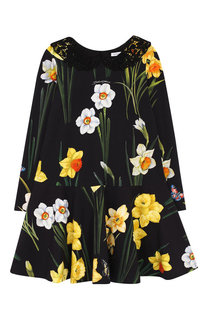 Хлопковое платье с кружевной отделкой Dolce & Gabbana
