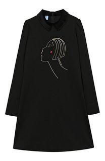 Платье А-силуэта с декором Lanvin