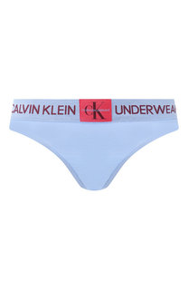 Хлопковые трусы-стринги с логотипом бренда Calvin Klein Underwear