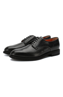 Кожаные дерби на шнуровке Santoni