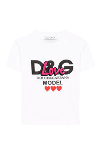 Хлопковая футболка с принтом Dolce & Gabbana