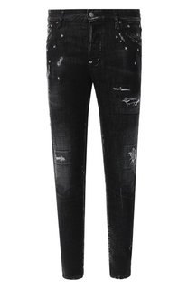Джинсы прямого кроя с потертостями Dsquared2