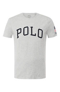 Хлопковая футболка с нашивками Polo Ralph Lauren