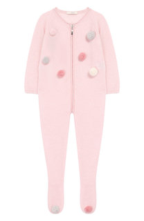 Комбинезон из смеси шерсти и кашемира на молнии Baby T