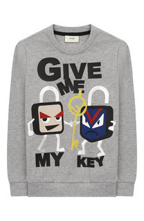 Хлопковый свитшот с принтом Fendi