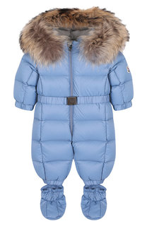 Комплект из пухового комбинезона и пинеток Moncler Enfant