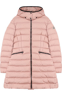 Пуховое пальто на молнии с капюшоном Moncler Enfant