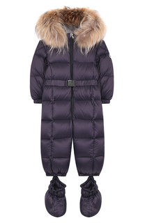 Комплект из пухового комбинезона и пинеток Moncler Enfant