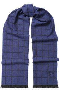 Шерстяной шарф с бахромой Canali